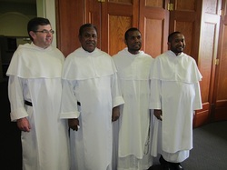 The newly professed brothers